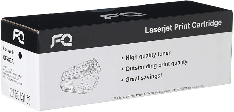 FQ CF283A 83A LaserJet Pro MFP M225dw M225dn M201dw M127fw M127fn Toner Cartridge - Black - Image 2