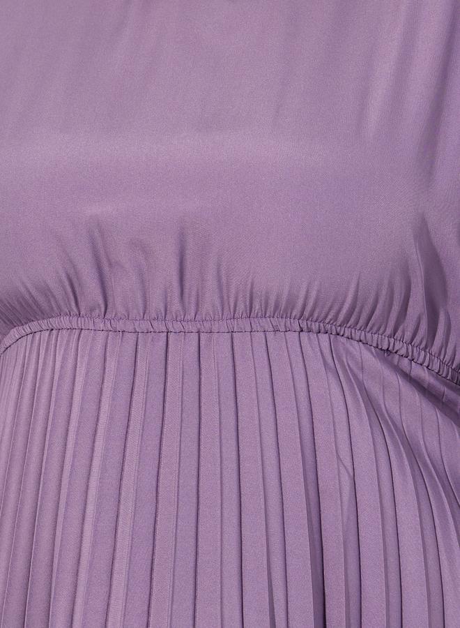 ستايلي فستان بأكمام مكشكشة مطوية - Image 4