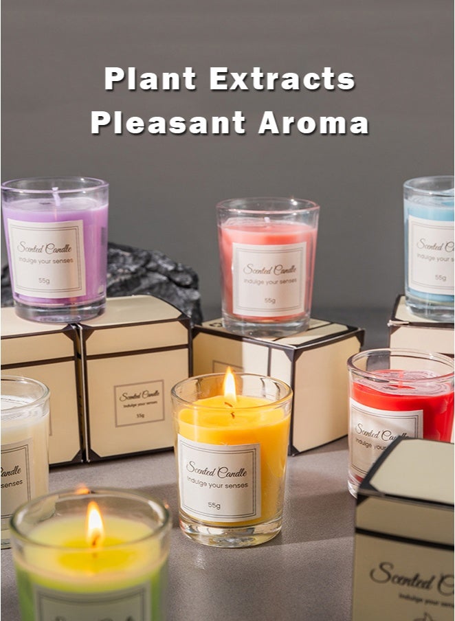 بداية مثالية مجموعة من 3 شموع معطرة للمنزل، صويا طبيعية للمنزل معطرة، وقت احتراق 50 ساعة، هدية لتخفيف التوتر، التأمل، اليوجا، السبا المريح، شمعة عطرية للرجال والنساء، أبيض حليبي - Image 5