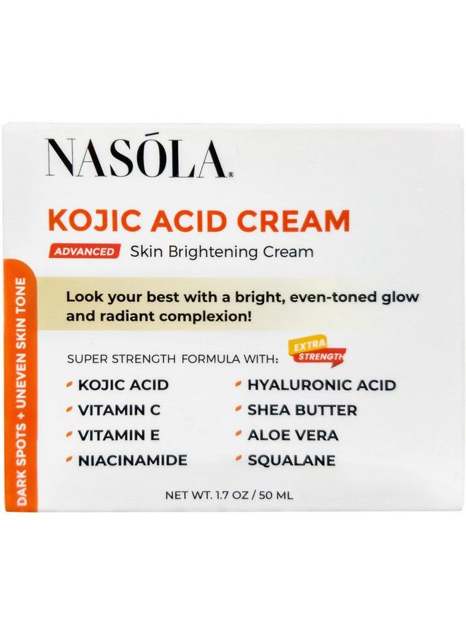 Nasola كريم حمض الكوجيك لتفتيح البشرة وإزالة البقع الداكنة من الوجه والجسم للنساء والرجال تحت الإبطين وإزالة التصبغات وتوحيد لون البشرة - Image 2