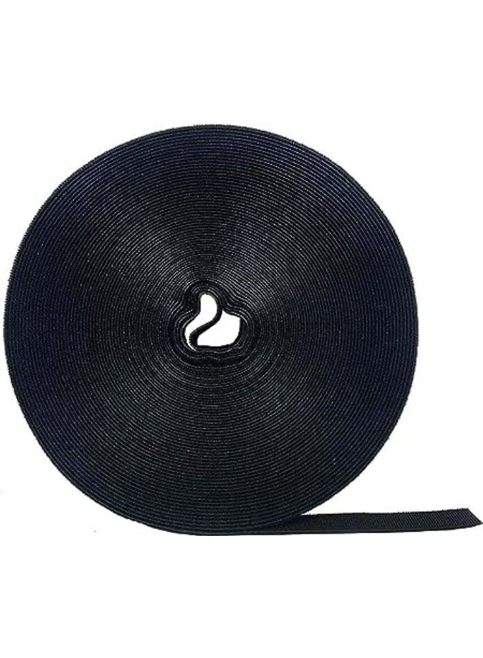 Generic Velcro Tape Roll - 2.5mm wide x 5m long - Double Sided Heavy Duty Nylon Reusable Tape Adjustable Cable Wrap Cord Organizer - Black  - Image 2