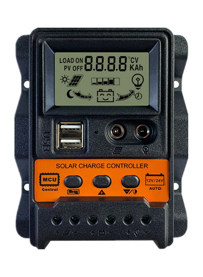 NIBEMINENT 10A Solar Charge Controller with LCD Display Black - Image 1