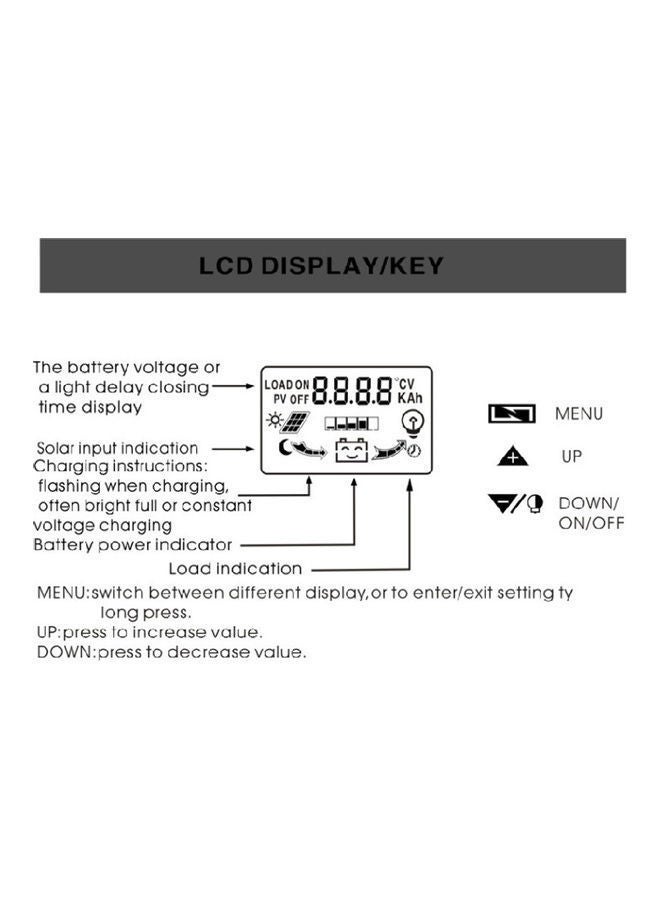 NIBEMINENT 10A Solar Charge Controller with LCD Display Black - Image 3