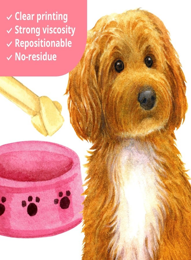 ديكو وال ملصقات حائط للكلاب من DECOWALL DS8-8045 قابلة للإزالة وقابلة للتقشير واللصق، ديكور غرفة مطبوع عليه مخلب، عظام جرو، ديكورات غرفة النوم، ورق حائط، غرفة نوم الحيوانات الأليفة، طفل صغير من نوع Golden Retrieve Terrier - Image 4