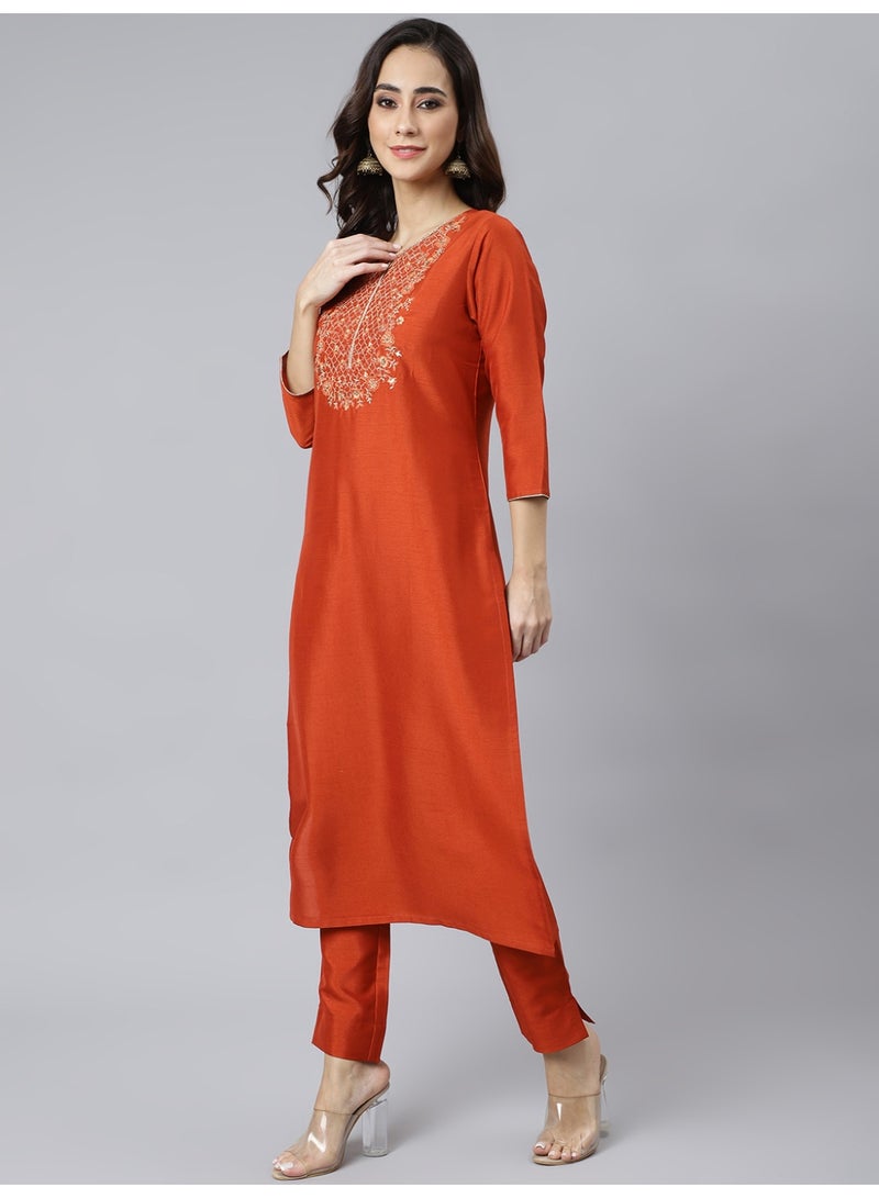 Miss Noor Indian Women Ethnic Ziya Kurta And Pant Set With Dupatta  - Image 4
