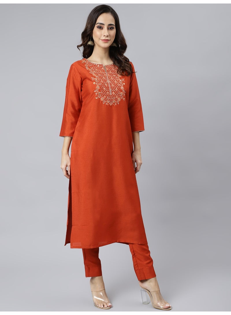 Miss Noor Indian Women Ethnic Ziya Kurta And Pant Set With Dupatta  - Image 5