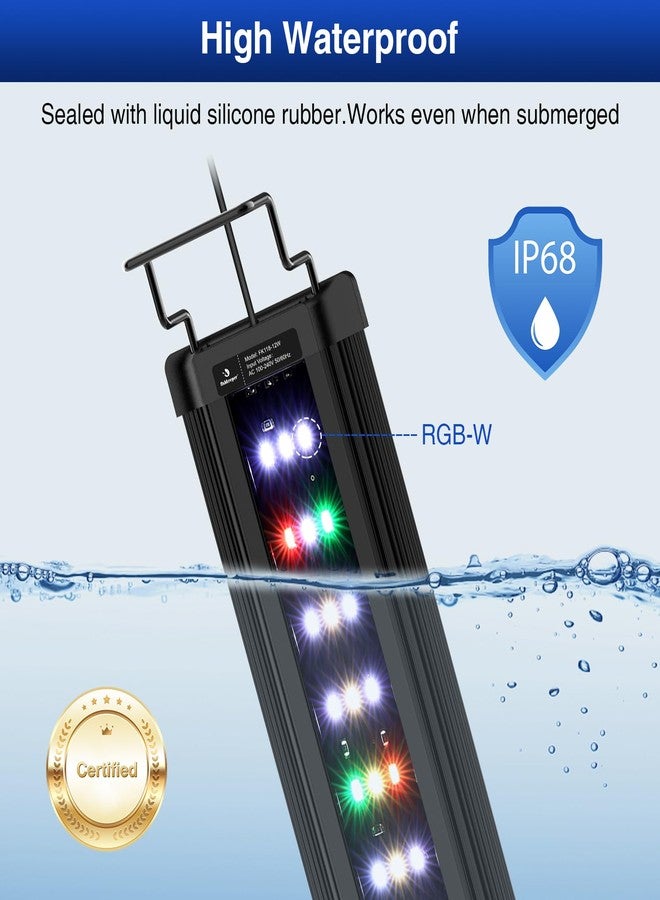 fishkeeper Aquarium Light,LED Fish Tank Lights with Auto Time Sync & 24/7, IP68 Waterproof Extendable Bracket DIY Full Sprctrum Aquarium Plant Lights with Timer/Dimming, Memory Function for 12-18 inch - Image 5
