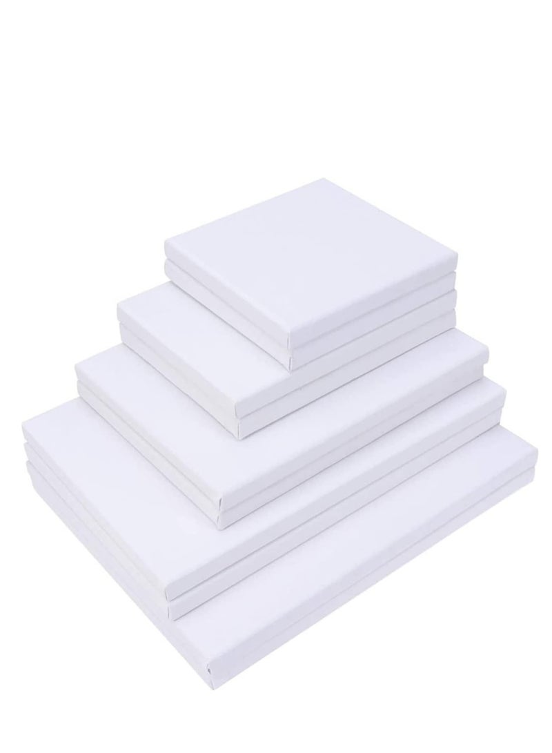 Terabyte 10-Piece Stretched Canvas Artist Painting Panel Boards White - Image 1