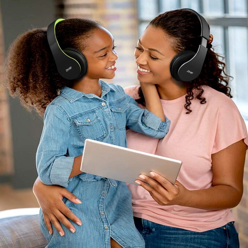 ZIHNIC Bluetooth Headphones Over-Ear, Foldable Wireless and Wired Stereo Headset Micro SD/TF, FM for Cell Phone,PC,Soft Earmuffs &Light Weight for Prolonged Wearing(Black/Gray) - Image 5