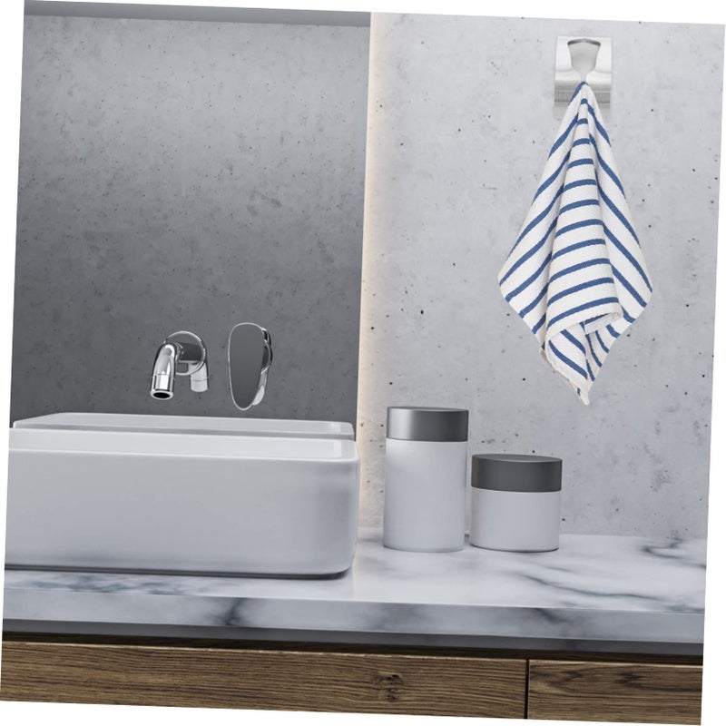 Wall Mounted Stainless Steel Towel Hooks 4Pcs Set Strong Loading Capacity Easy Install Bathroom Kitchen - Image 5