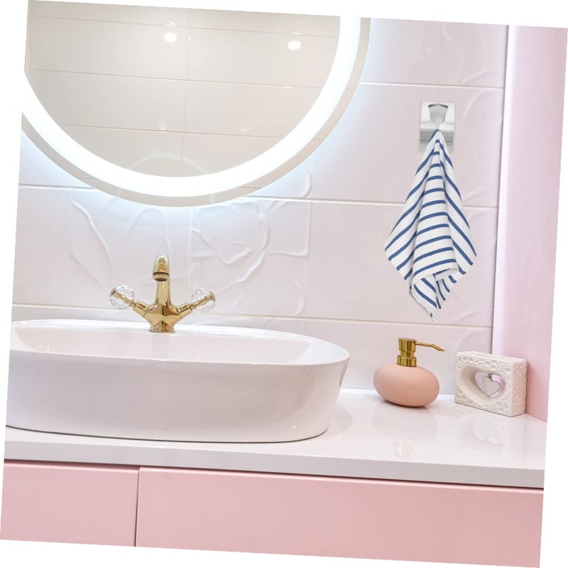 Wall Mounted Stainless Steel Towel Hooks 4Pcs Set Strong Loading Capacity Easy Install Bathroom Kitchen - Image 4