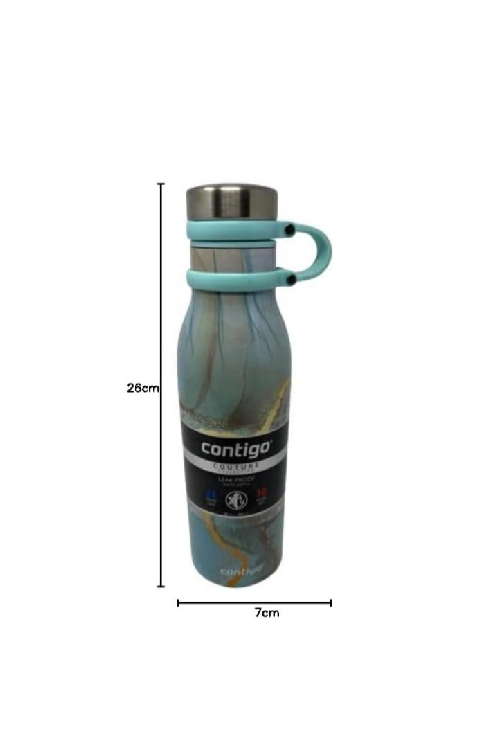 كونتيجو زجاجة ماء Contigo Couture Huron 2.0 سعة 20 أونصة – تصميم زهور شفاف – مانعة للتسرب بغطاء SnapSeal – خالية من BPA - Image 5
