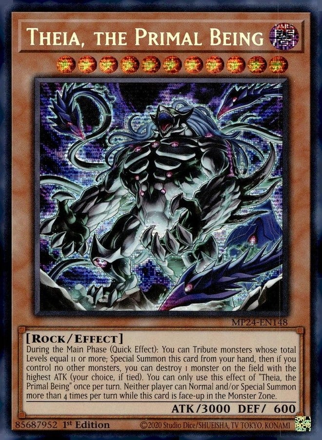 Yu-Gi-Oh! Theia, The Primal Being - MP24-EN148 - Prismatic Secret Rare - 1st Edition