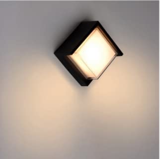 Groeien Waterproof Square Shape 5W LED Modern Acrylic Outdoor and Indoor Garden Wall Lamp Fixture (Warm White) (Sqaure) - Image 1