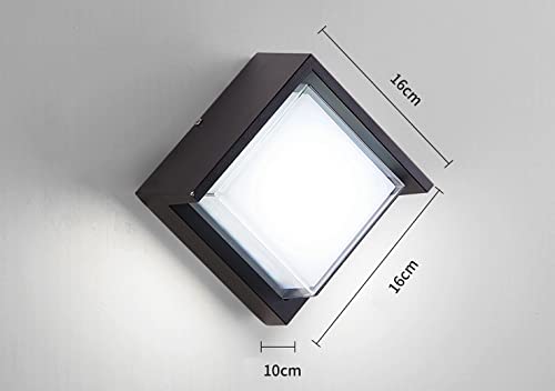 Groeien Waterproof Square Shape 5W LED Modern Acrylic Outdoor and Indoor Garden Wall Lamp Fixture (Warm White) (Sqaure) - Image 5