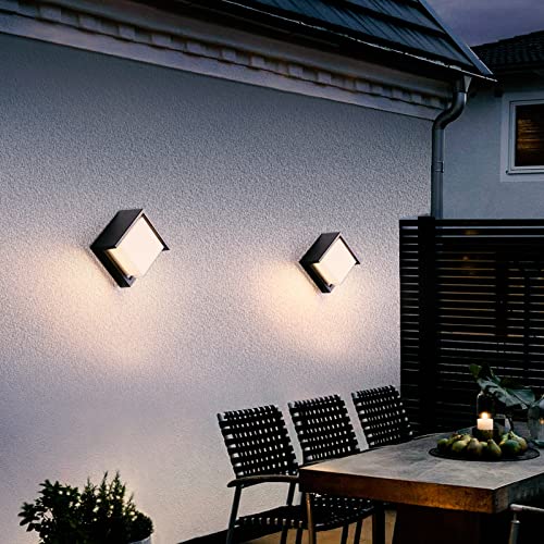 Groeien Waterproof Square Shape 5W LED Modern Acrylic Outdoor and Indoor Garden Wall Lamp Fixture (Warm White) (Sqaure) - Image 3