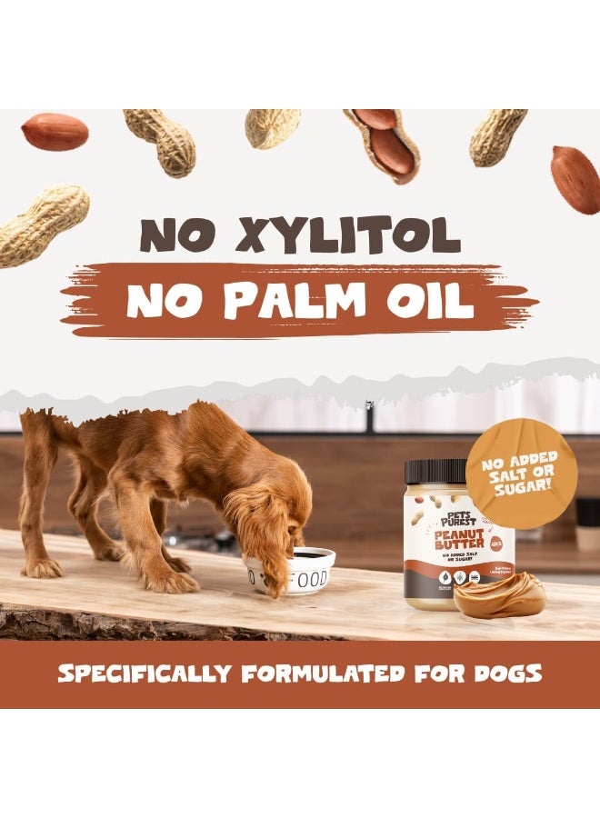 Pets Purest Dog Peanut Butter - 100% Natural Peanut Butter For Dogs & Puppy. Healthy Source of Protein Dog Treat Paste 340g - Free From Palm Oil, Xylitol, Salt, Wheat & Gluten. No Added Sugar - Image 2