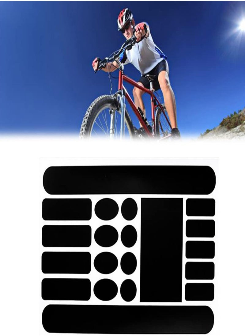 GGOOT - 1sheet Bicycle Chainstay Stickers Chainstay Frame Protector Scratch Resistant Sticker Bike Protective Tape Guard for Road Bike(Carbon Black), Bike Frame Protection Chain Stay Protector Chainstay - Image 1