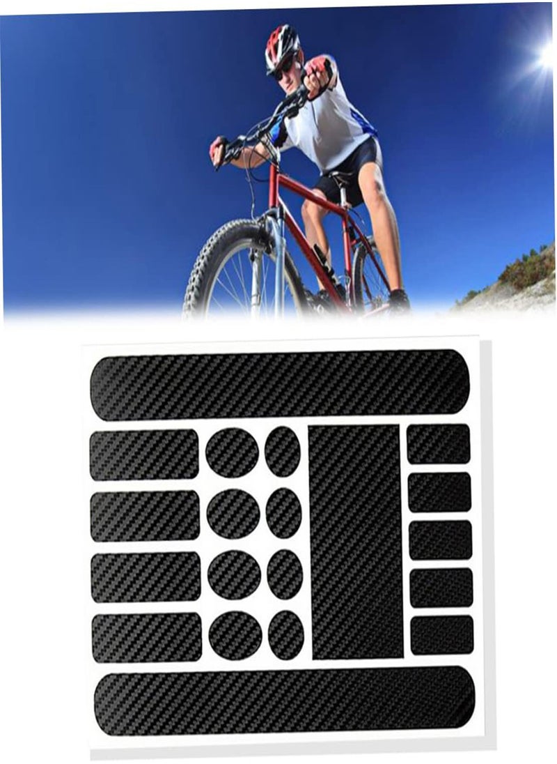 GGOOT - 1sheet Bicycle Chainstay Stickers Chainstay Frame Protector Scratch Resistant Sticker Bike Protective Tape Guard for Road Bike(Carbon Black), Bike Frame Protection Chain Stay Protector Chainstay - Image 1