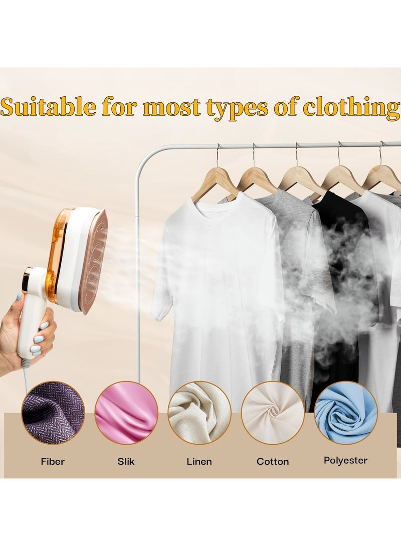 جوي لينك مكواة بخار محمولة للسفر للملابس مزودة بشاشة LED، مكواة بخار محمولة للملابس مع شاشة LED، مكواة بخار جافة ورطبة 2 في 1، قاعدة قاعدة من السيراميك، مقبض دوار 180 درجة، خزان ماء بسعة 180 مل، مكواة بخار للملابس للمنزل، للسفر - Image 3