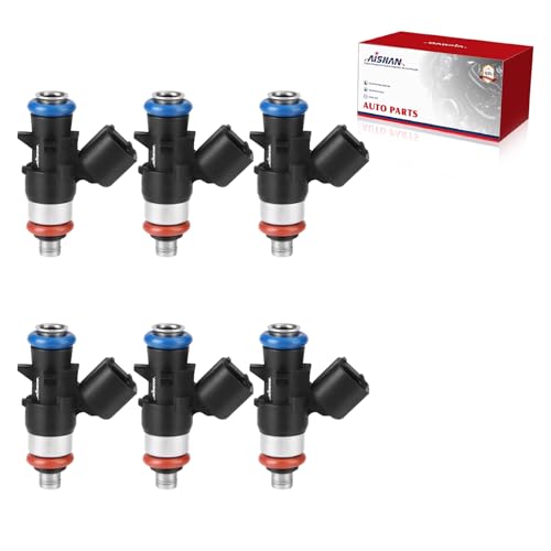 AISHAN Set of 6 Fuel Injectors 0280158313 Injector for Jeep Cherokee V6 32L 20142017 04627794AA 4 Holes - Image 1