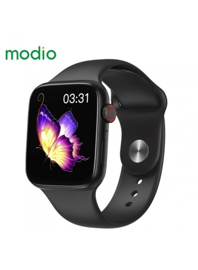 موديو ساعة ذكية Modio MW07 أنيقة مع شاشة كاملة وشاشة مقسمة ذكية وعمر بطارية طويل، تدعم الاتصال والشاشة الكاملة ومعدل ضربات القلب وعدد الخطوات وتنبيه النوم - Image 2