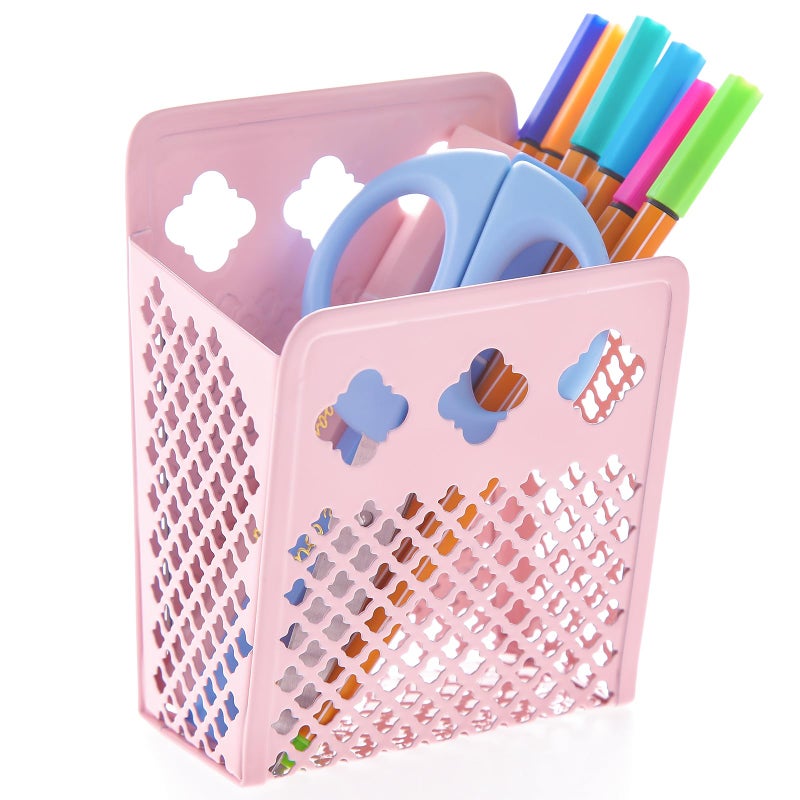 zeyce Magnetic Pen Holder,Magnetic Dry Erase Marker Holder,Strong Magnet Storage Marker Pen Pencil Organizer for Refrigerator,Whiteboard,Locker Accessories (Blush, Pack of 1) - Image 1