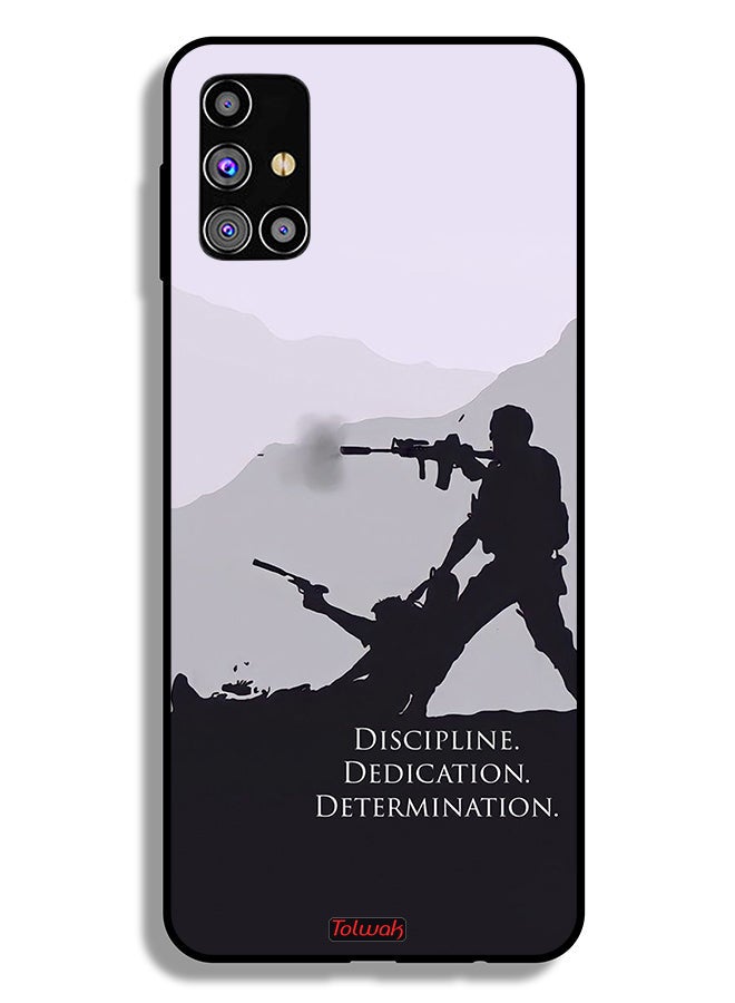 Tolwak Samsung Galaxy M31s Protective Case Cover Discipline Dedication Determination - Image 2