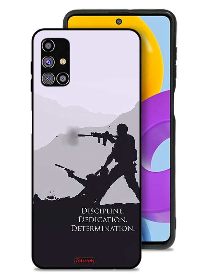 Tolwak Samsung Galaxy M31s Protective Case Cover Discipline Dedication Determination - Image 1