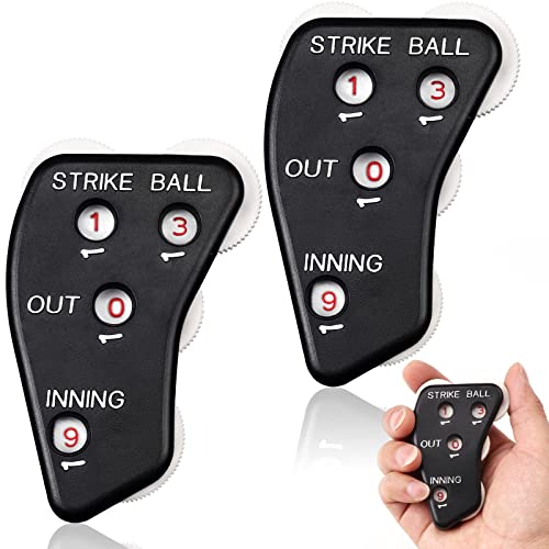 PECMER 4-Dial Umpire Indicator 2 Pcs Umpire Accessories Set Baseball Counter Clicker Baseball Umpire Gear Umpire Gear Set for Softball - Image 1