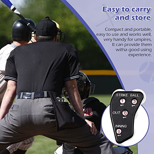 PECMER 4-Dial Umpire Indicator 2 Pcs Umpire Accessories Set Baseball Counter Clicker Baseball Umpire Gear Umpire Gear Set for Softball - Image 3