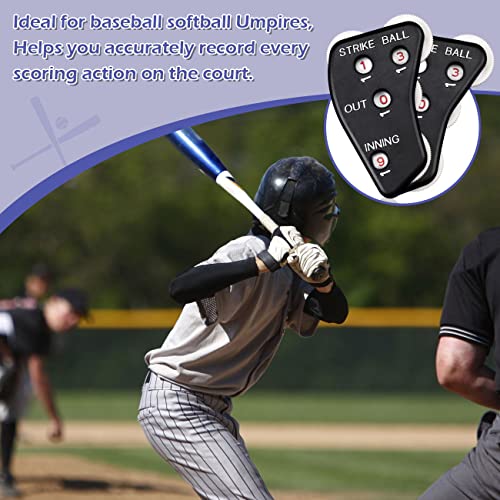 PECMER 4-Dial Umpire Indicator 2 Pcs Umpire Accessories Set Baseball Counter Clicker Baseball Umpire Gear Umpire Gear Set for Softball - Image 5