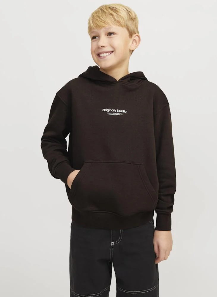 جاك وجونز جونيور Kids Logo Print Pull Over Hoodies