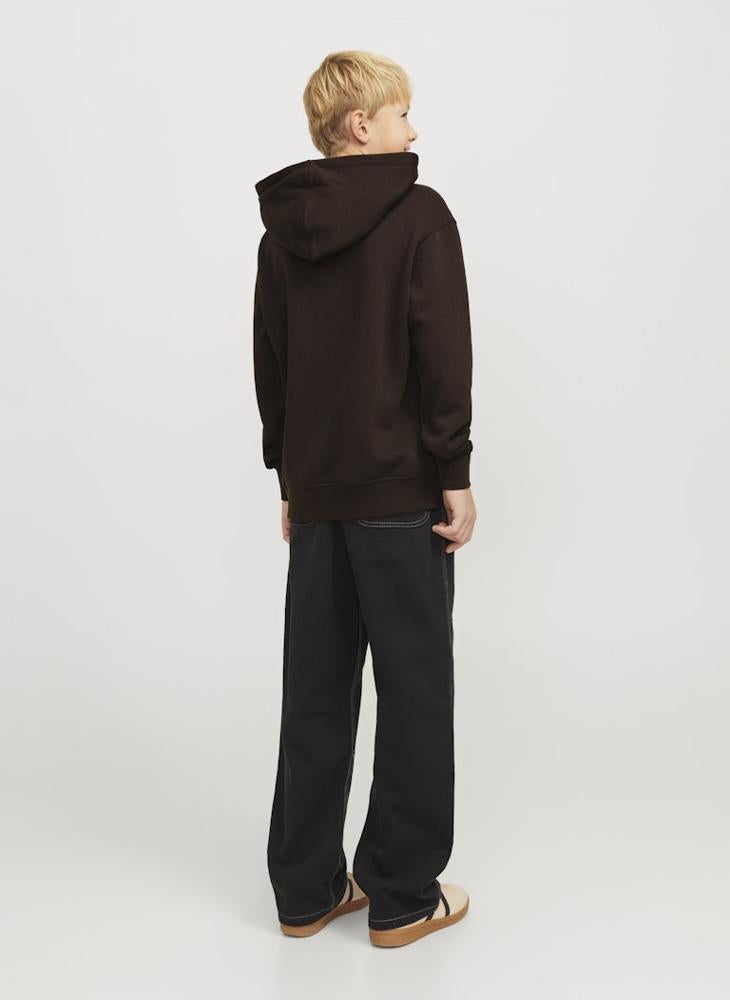 Jack & Jones Junior - Kids Logo Print Pull Over Hoodies - Image 1