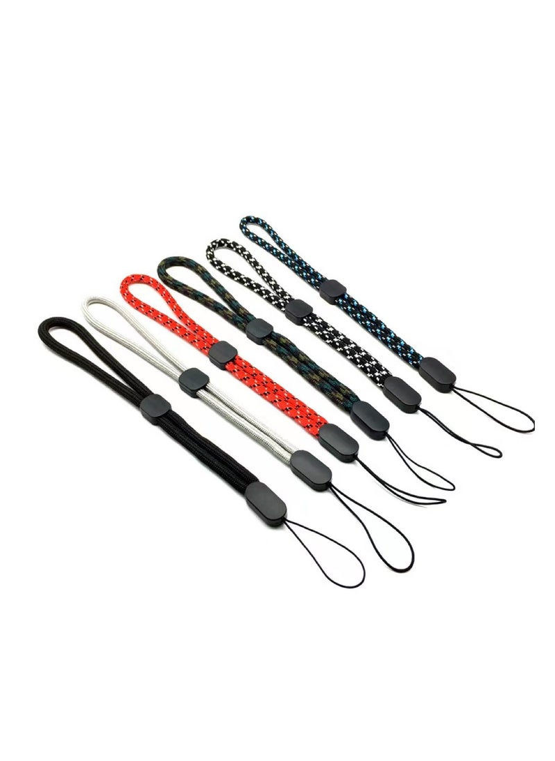 Generic - Adjustable Hand Wrist Strap Lanyard 21.5 CM, 6 Pack 6 Color Colorful Nylon Strap for GoPro, Camera, Keys, Keychain, Phone, USB Flash Drive, Joy-Con, Wallet, ID Name Tag Badge - Image 1