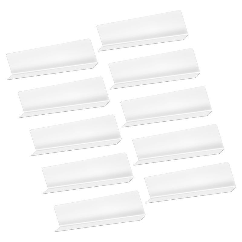 10pcs l على شكل مقاطعات الرف على شكل منظمي PVC واضحين لرفوف السوبر ماركت لتجزئة المتاجر تعرض اللوحة الشفافة للوصول السريع والتنظيم الفعال (غير المغنطيسي) - Image 1