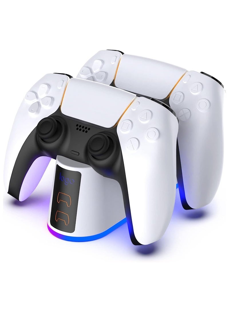 Charger Station for PS5 Controller RGB Light, Fast Charging Dock for PlayStation 5 Controller, LED Indicator, Click-in Design, Safe Intelligent Protection for PS5 Controller  - Image 1