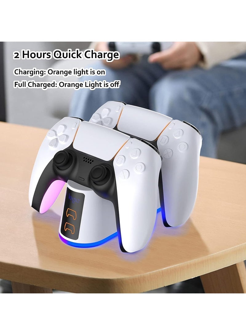 Charger Station for PS5 Controller RGB Light, Fast Charging Dock for PlayStation 5 Controller, LED Indicator, Click-in Design, Safe Intelligent Protection for PS5 Controller  - Image 4