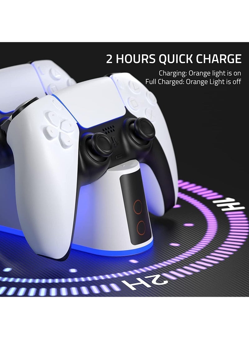 Charger Station for PS5 Controller RGB Light, Fast Charging Dock for PlayStation 5 Controller, LED Indicator, Click-in Design, Safe Intelligent Protection for PS5 Controller  - Image 3