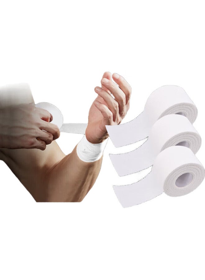 chidong [3 Volumes] White Adhesive Tape, Muscle Tape, Bandage, Sprain Fixation Tape, Non-Elastic, 3.8Cm X 13.7M - Image 3