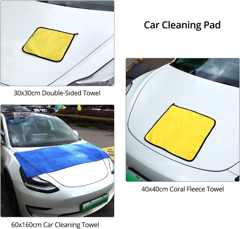 QWORK 15 Piece Complete Car Cleaning Kit for Rims, Interior and Paint with Tool Box - Image 3