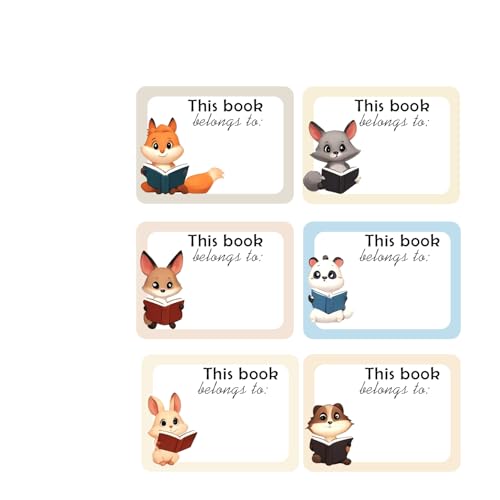 Topabel 180Pcs This Book Belongs to Sticker,2x1.8 Inches Self Adhesive Book Name Tags Identification Sticker Labels for Back to School Supplies Name Bookplates Library Book Plates - Image 1