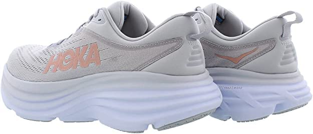 HOKA Women's Bondi 8 Sneaker, Hmlr Harbor Mist Lunar Rock, 6.5 - Image 3