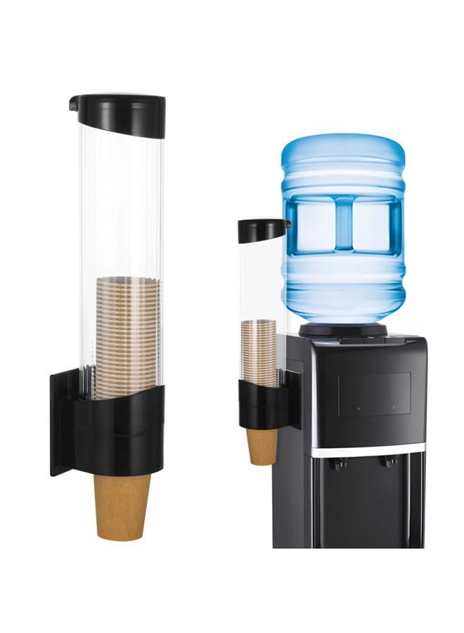 TIMCORR Disposable Paper Cup Dispenser, Wall-Mounted Cup Organizer for Water Coolers, Pull-Type Paper Cup Holder with Adhesive and Screws, Compatible with 7oz-12oz Cups - Image 1