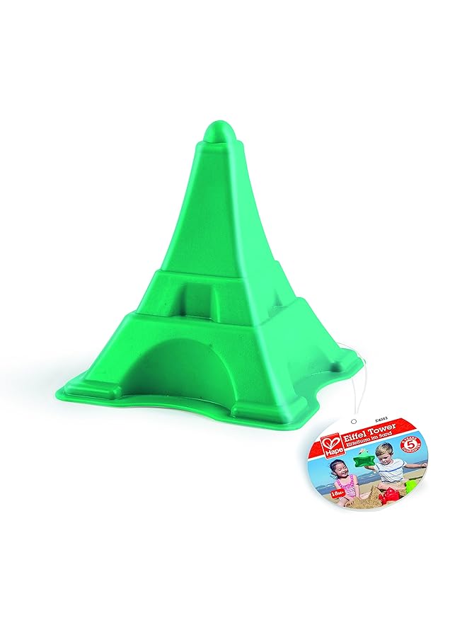 Hape Eiffel Tower Sand S R Mold Toy For Toddlers Sand And Beach Toys For Kids Durable Plastic Mold For Beach Sand Green Color Ages 18 Months And Up - Image 3