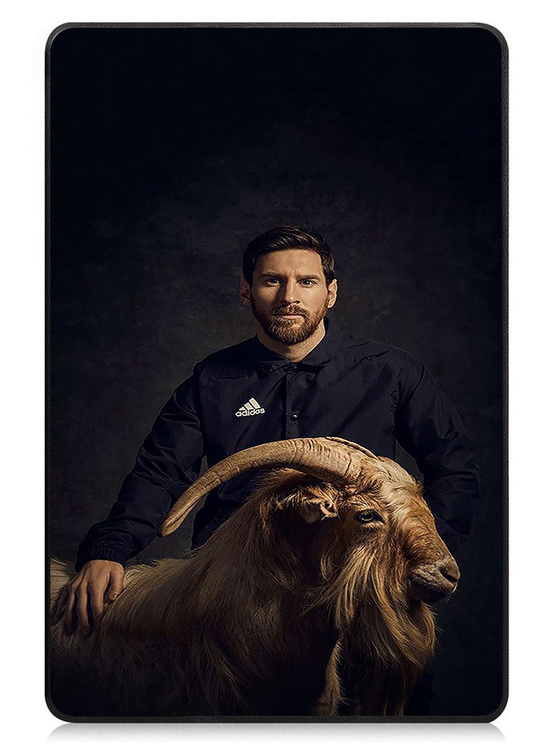 Theodor Protective Flip Case For Apple iPad Air 13 (2024) With Trifold Stand Auto Wake Sleep Shockproof Cover Messi Goat - Image 1