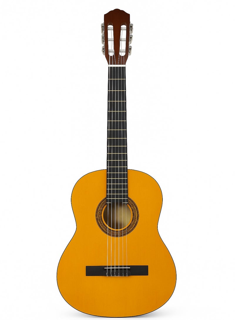 Megarya 39” Classical Guitar for Beginners – Full-Size Classical Acoustic Guitar with Nylon Strings, Ideal for Learners and Students, Includes Carry Bag – Natural Yellow Finish - Image 2