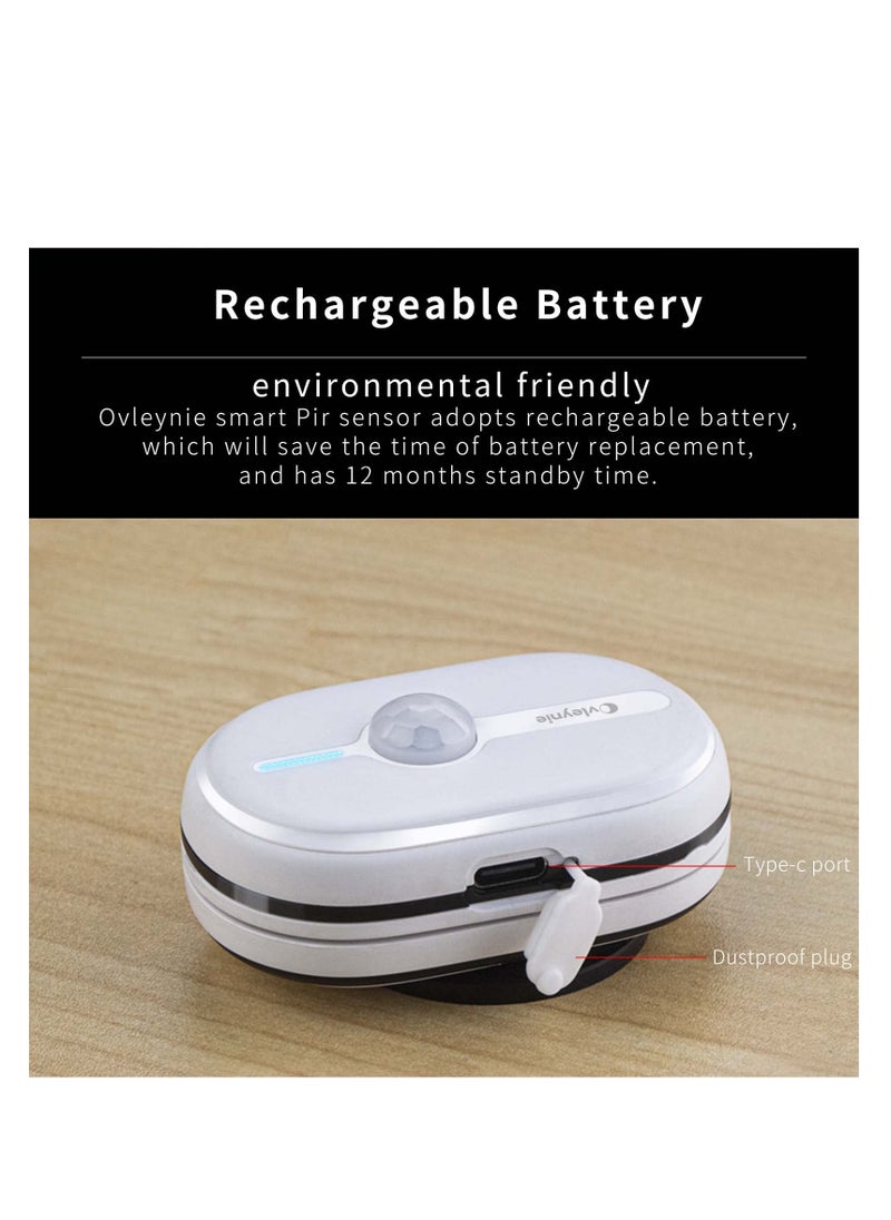 SYOSI - Motion Sensor Fit for Smart Life Zigbee 3.0, Rechargeable Motion Detector Sensor PIR, for Home Security Work with Smart Life Devices Build-in Tuya Smart Life APP (Tuya Smart Life Zigbee Hub Required) - Image 1