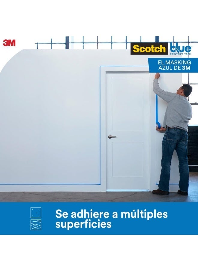 3M ScotchBlue Original Multi-Surface Painter’s Tape, 1.88 inches x 60 yards, 2090, 1 Roll - Image 4