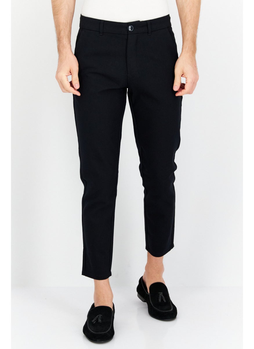 Selected Homme Men Carrot Fit  Solid Chino Pants, Dark Navy  - Image 1
